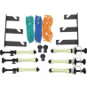 BE-3 Kit portafondali 3 Ganci tripli da parete + mandrini per arrotolamento