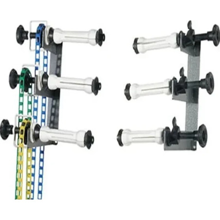 BE-3 Kit portafondali 3 Ganci tripli da parete + mandrini per arrotolamento