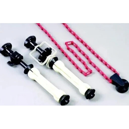 BE-3 Kit portafondali 3 Ganci tripli da parete + mandrini per arrotolamento