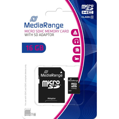 MediaRange MR958 memoria flash 16 GB MicroSDHC Classe 10
