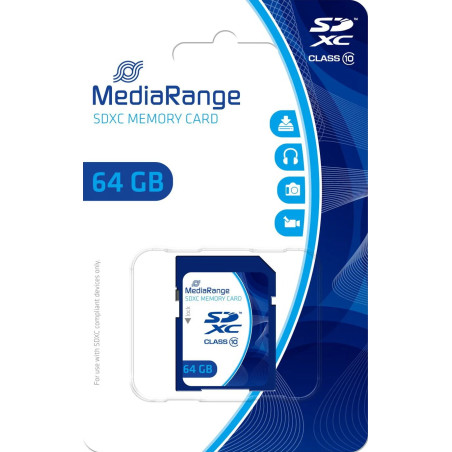 MediaRange MR965 memoria flash 64 GB SDXC Classe 10