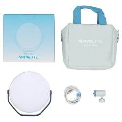 NANLITE MIRO 30C LED FULL-COLOR ROUND PANEL LIGHT MINT BLUE