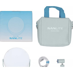 NANLITE MIRO 30C LED FULL-COLOR ROUND PANEL LIGHT MINT BLUE
