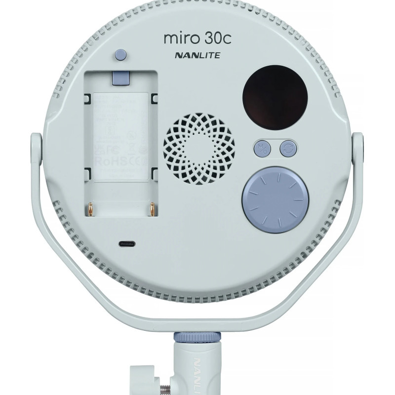 NANLITE MIRO 30C LED FULL-COLOR ROUND PANEL LIGHT MINT BLUE