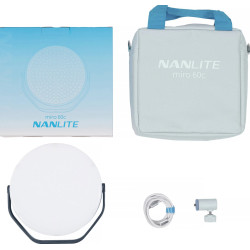 NANLITE MIRO 60C LED FULL-COLOR ROUND PANEL LIGHT MIDNIGHT BLUE